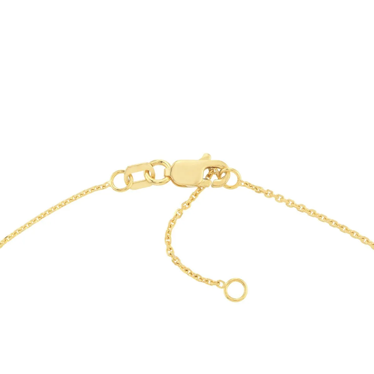 14K Yellow Gold Open Heart Trio Adjustable Anklet