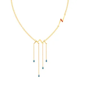 18k Unique Gold Motif Necklace From Online Exclusive Collection