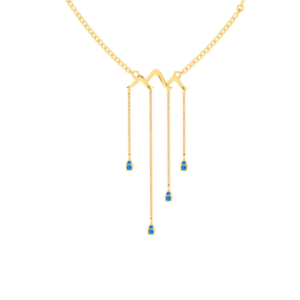 18k Unique Gold Motif Necklace From Online Exclusive Collection