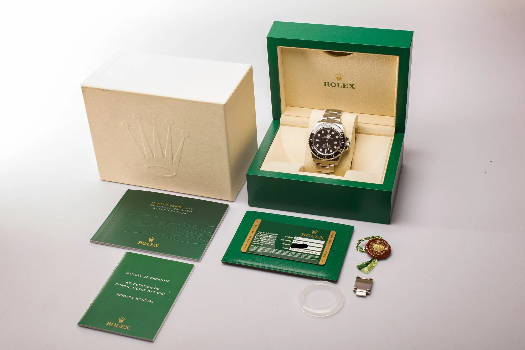 2015 Rolex Sea-Dweller 116600 with Box & Card