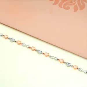 92.5 Sterling Silver Adaroble Heart Bracelet