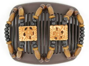 African Butterfly Hair Comb - Dupla Brown 61