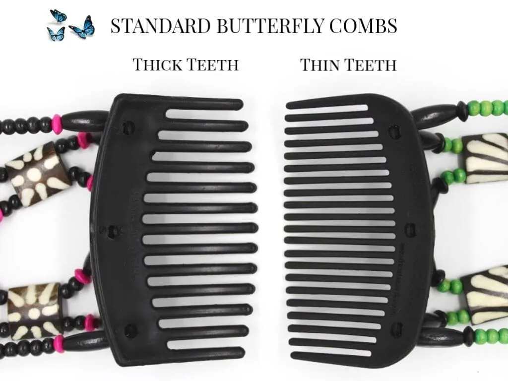 African Butterfly Hair Comb - Stones & Bones Blonde 70