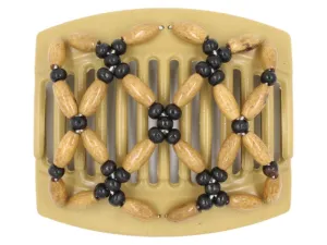 African Butterfly Thick Hair Comb - Ndebele Blonde 74