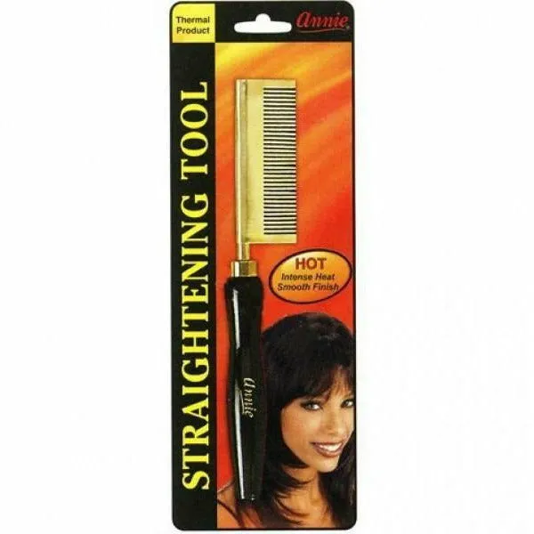 ANNIE: Straightening Comb - Medium Teeth Straight Head #5502