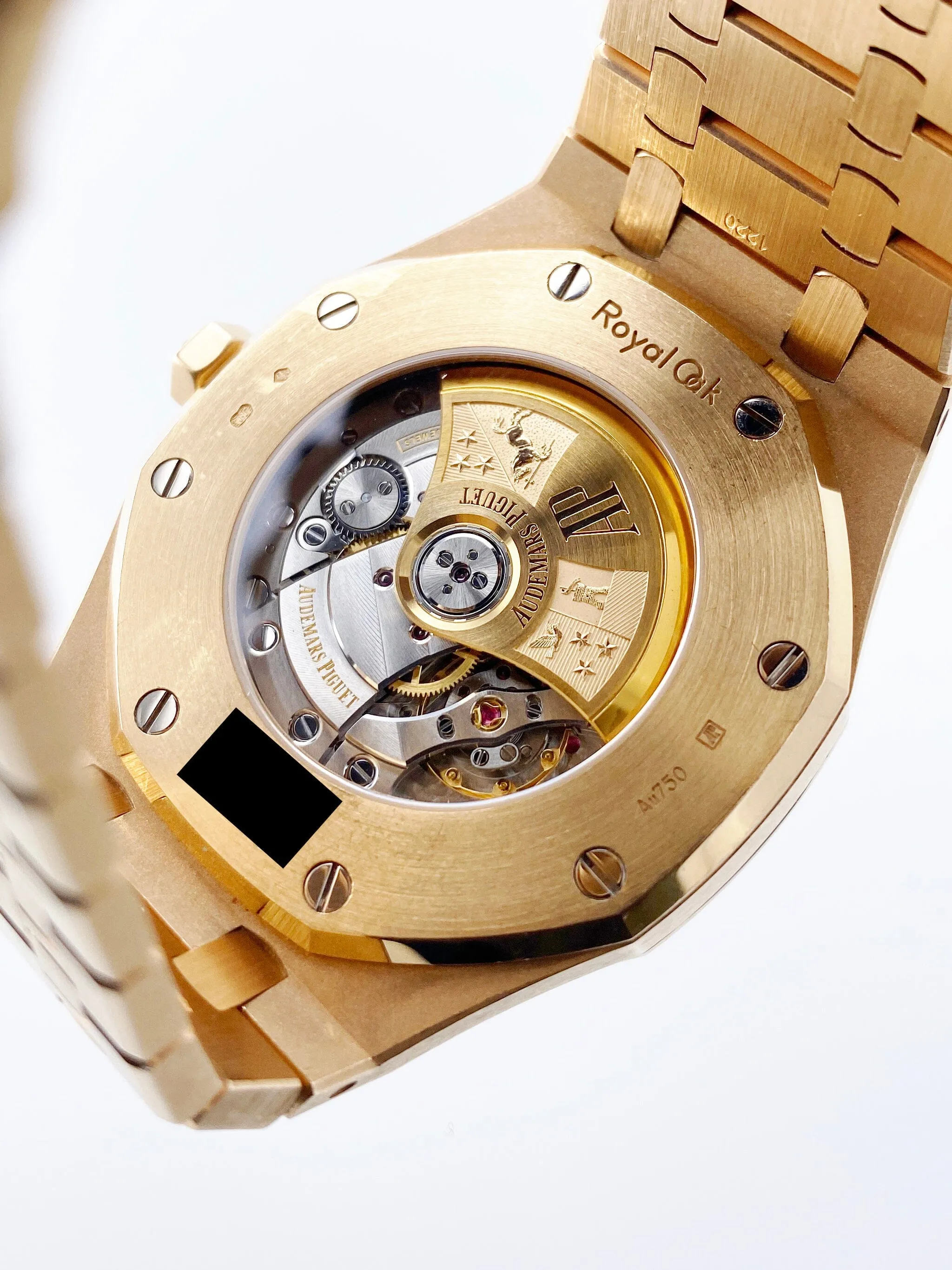 Audemars Piguet Royal Oak 15400OR 18K Rose Gold Blue Dial Box Papers