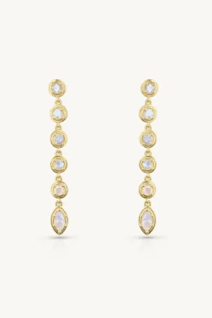Aura Drop Gold Earrings