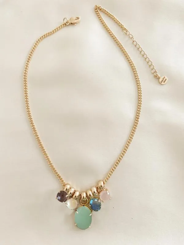 Aviva Cluster Necklace