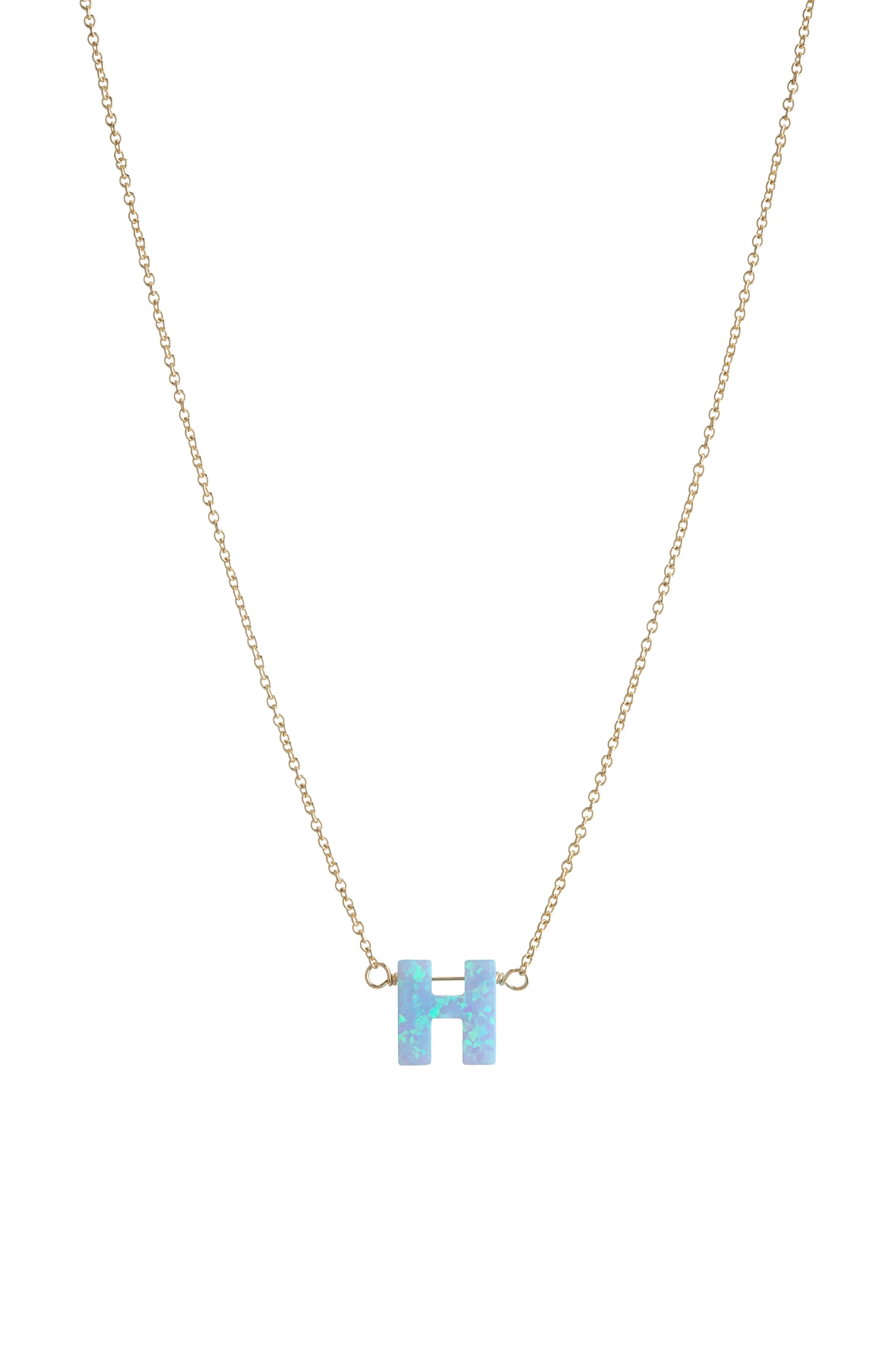 bara boheme | "INITIAL" Opal Necklace