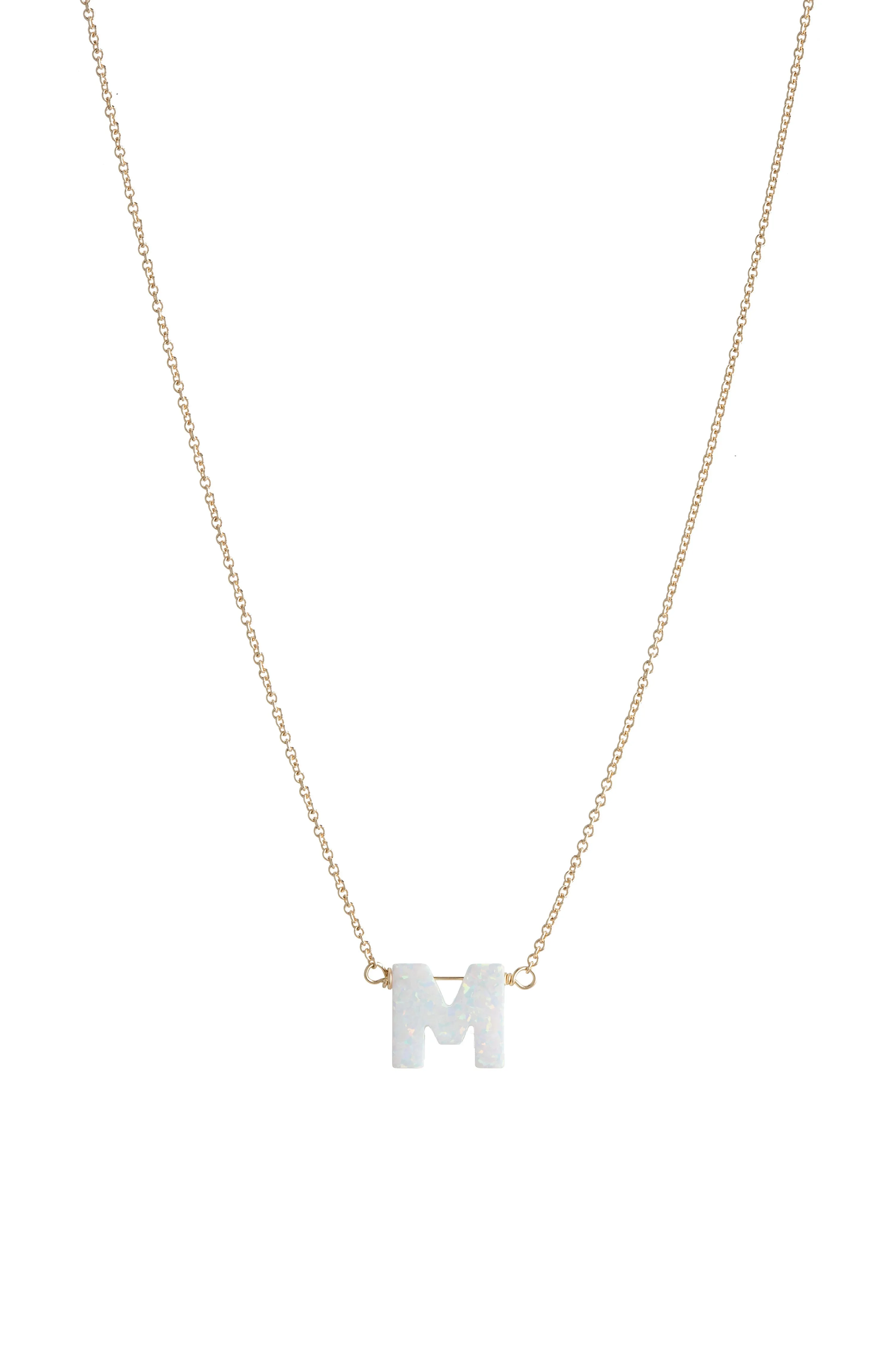 bara boheme | "INITIAL" Opal Necklace