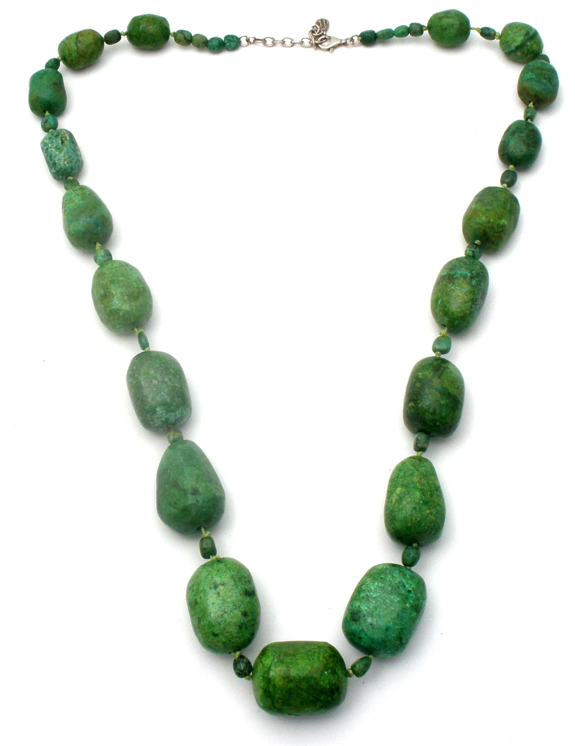 Barse Green Turquoise Bead Necklace 33"