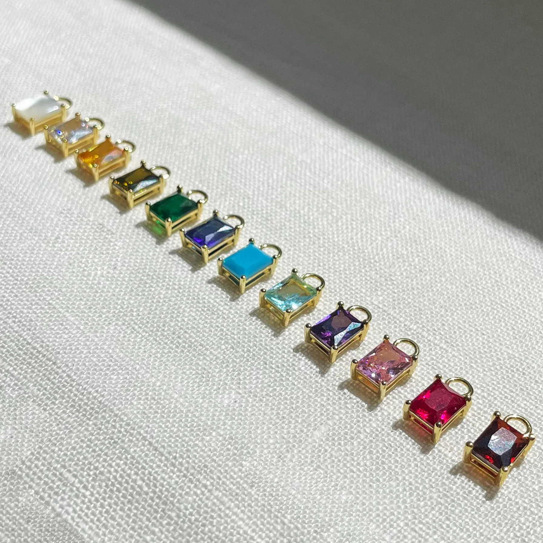 Birthstone Charm Earrings