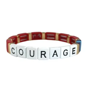 Boho Enamel Tile Bracelet | Courage