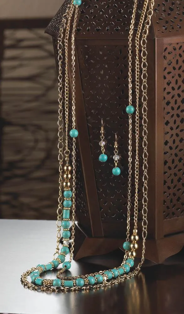 Boho Turquoise Jewelry Set