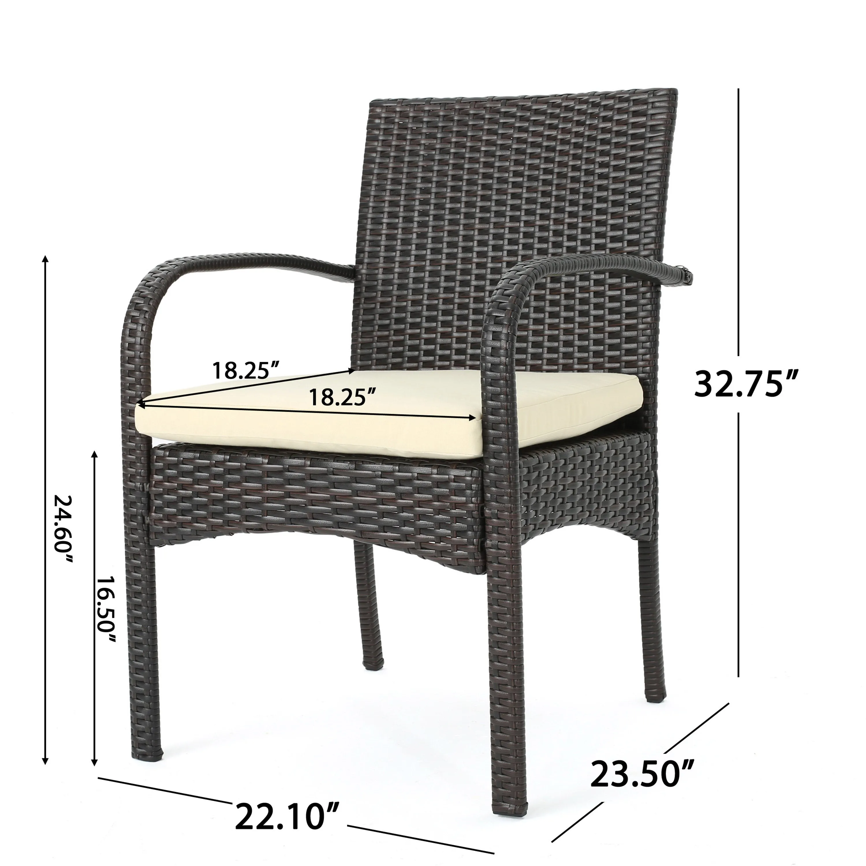 Brady Outdoor Industrial Wood and Wicker 5 Piece Square Dining Set, Teak and Multi Brown and Cr¨¨me