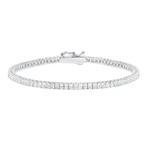 Brilliant Square Princess Cut 2mm Tennis Anklet