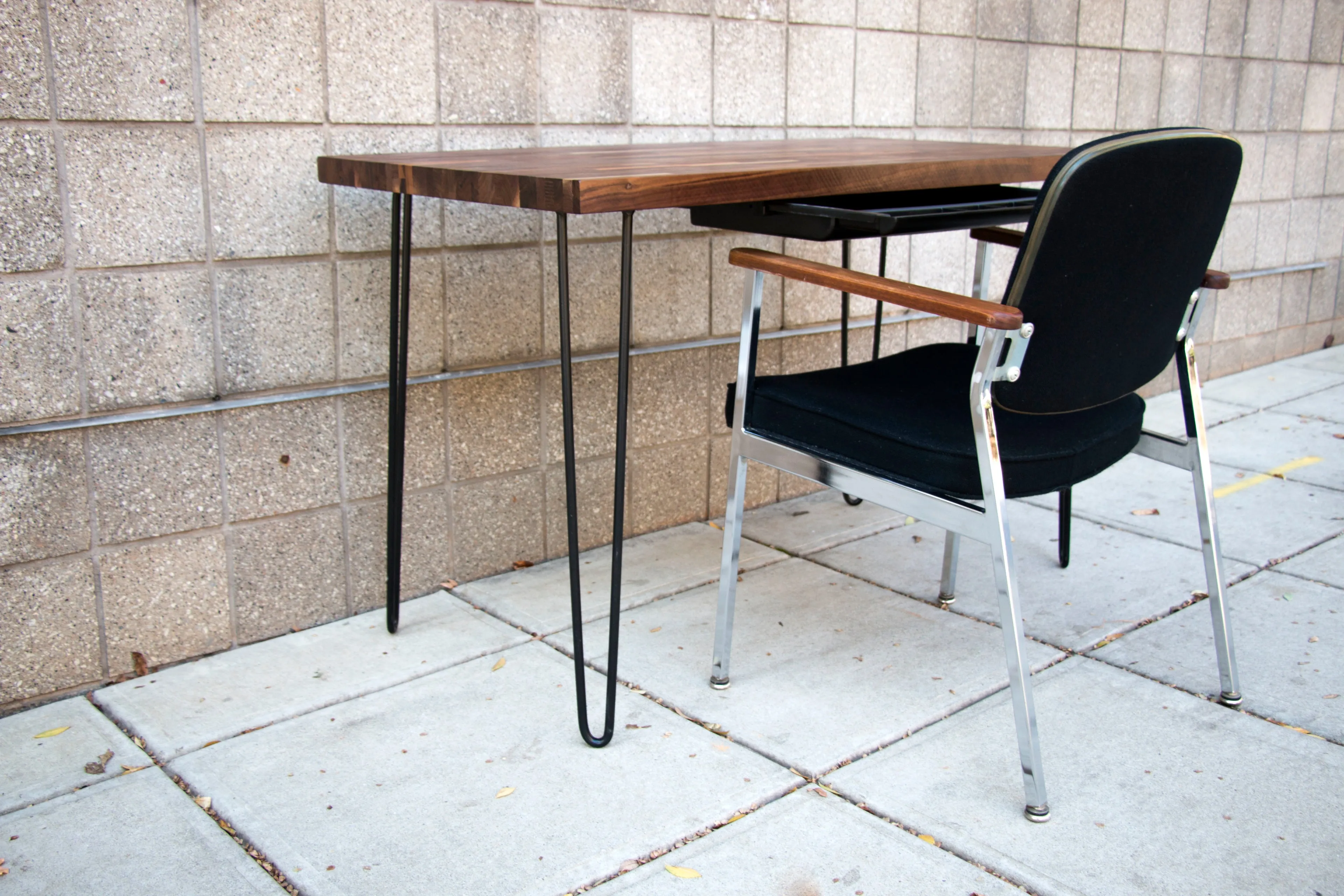 Butcher Block Table 25" x 48"-72"- Hairpin Legs