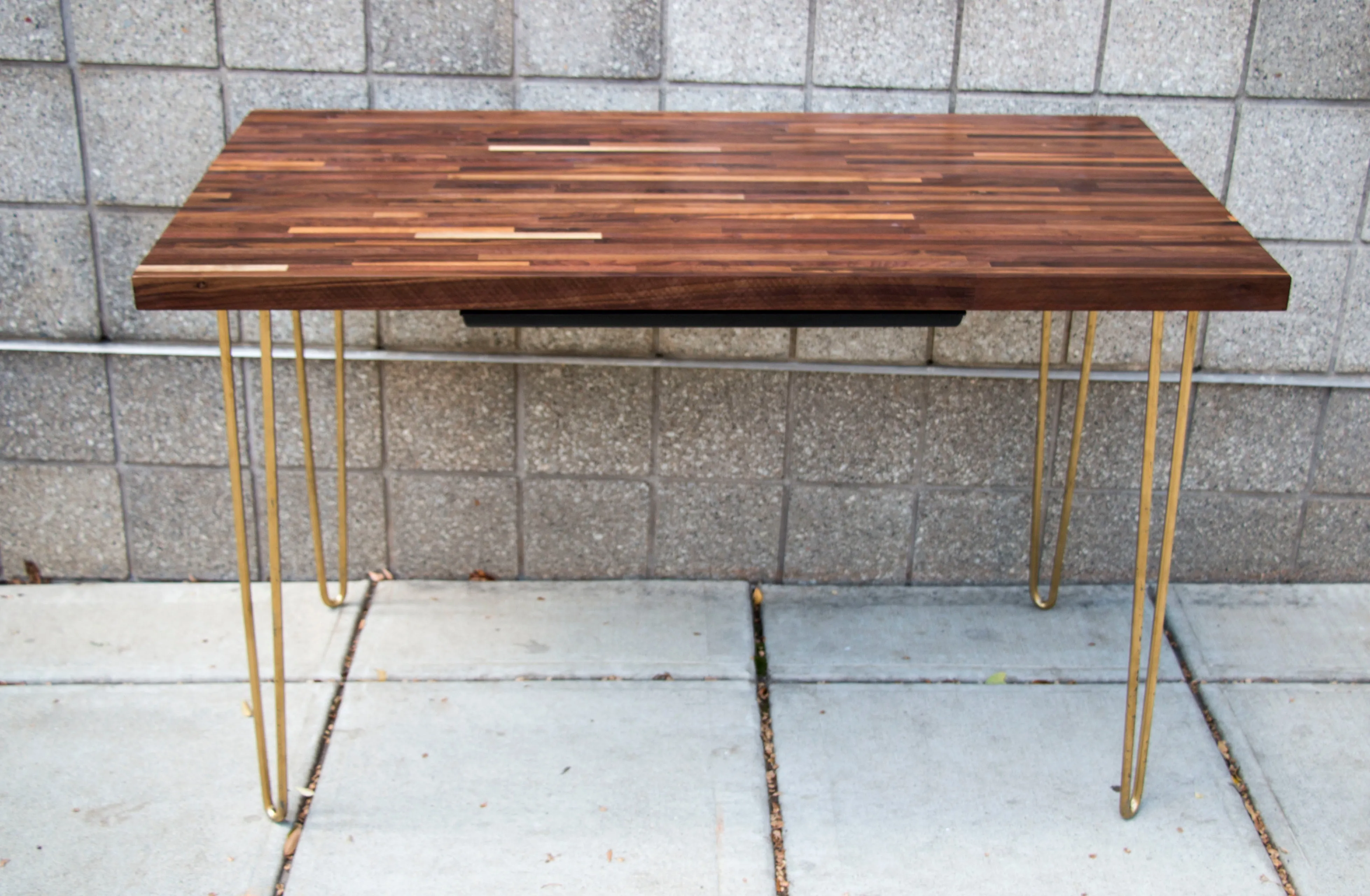 Butcher Block Table 25" x 48"-72"- Hairpin Legs