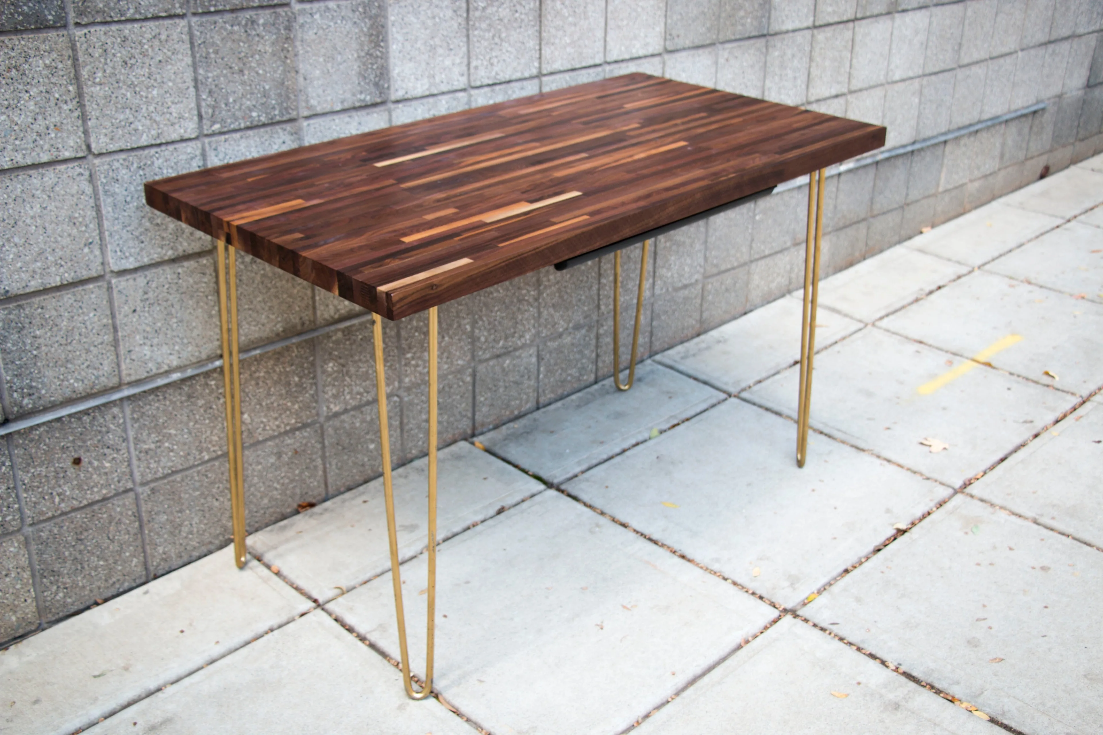 Butcher Block Table 25" x 48"-72"- Hairpin Legs