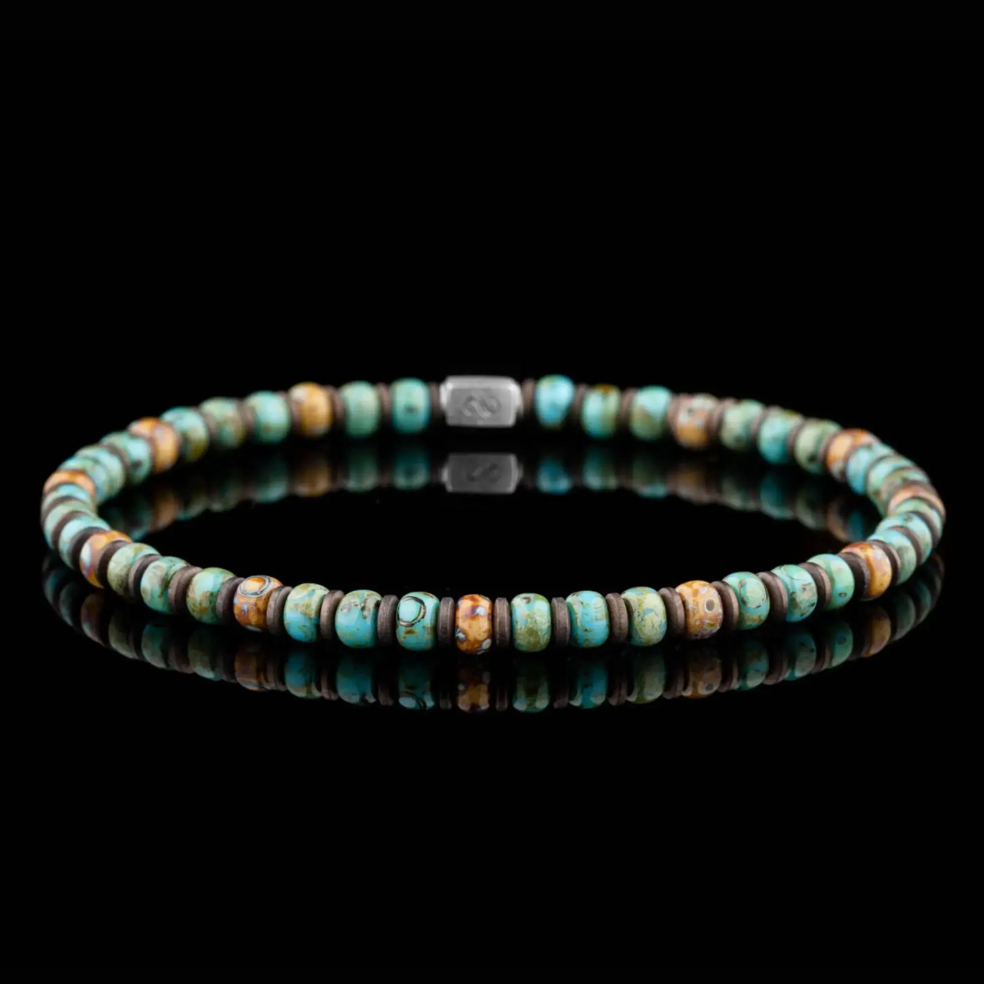 Camel-Turquoise Hematite Bracelet V (4mm)