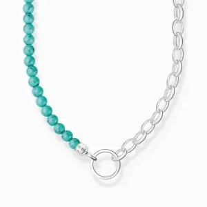 Charm Club Turquoise Pearls Necklace KE2188-404-17