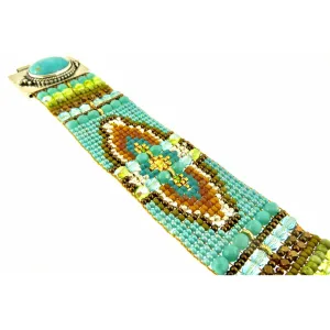 Chili Rose  "Aqua Parkland" Classic Turquoise Bracelet