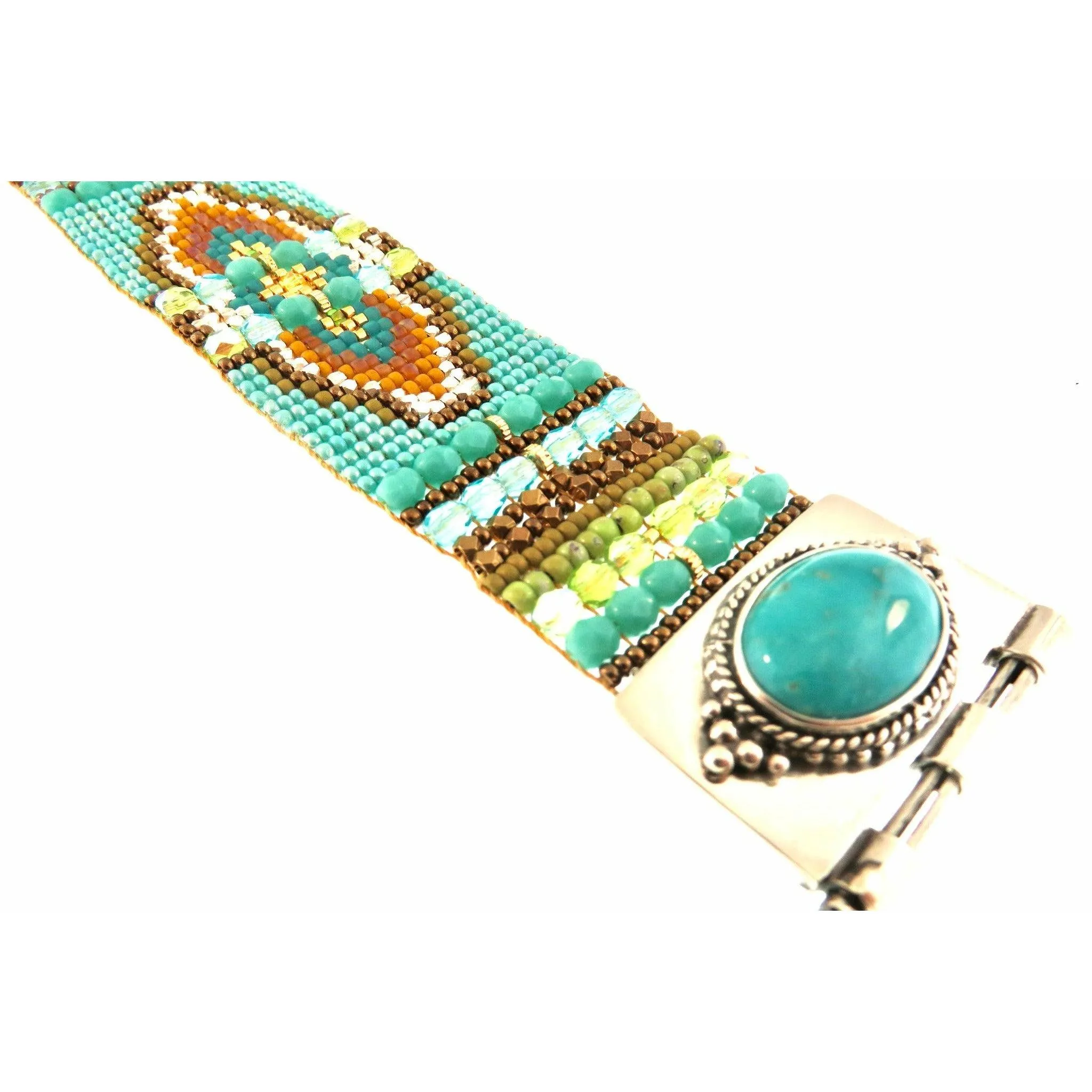 Chili Rose  "Aqua Parkland" Classic Turquoise Bracelet