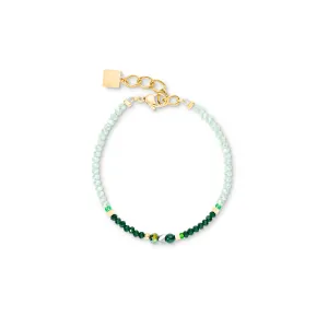 Coeur De Lion Amulet Gold and Green Bracelet