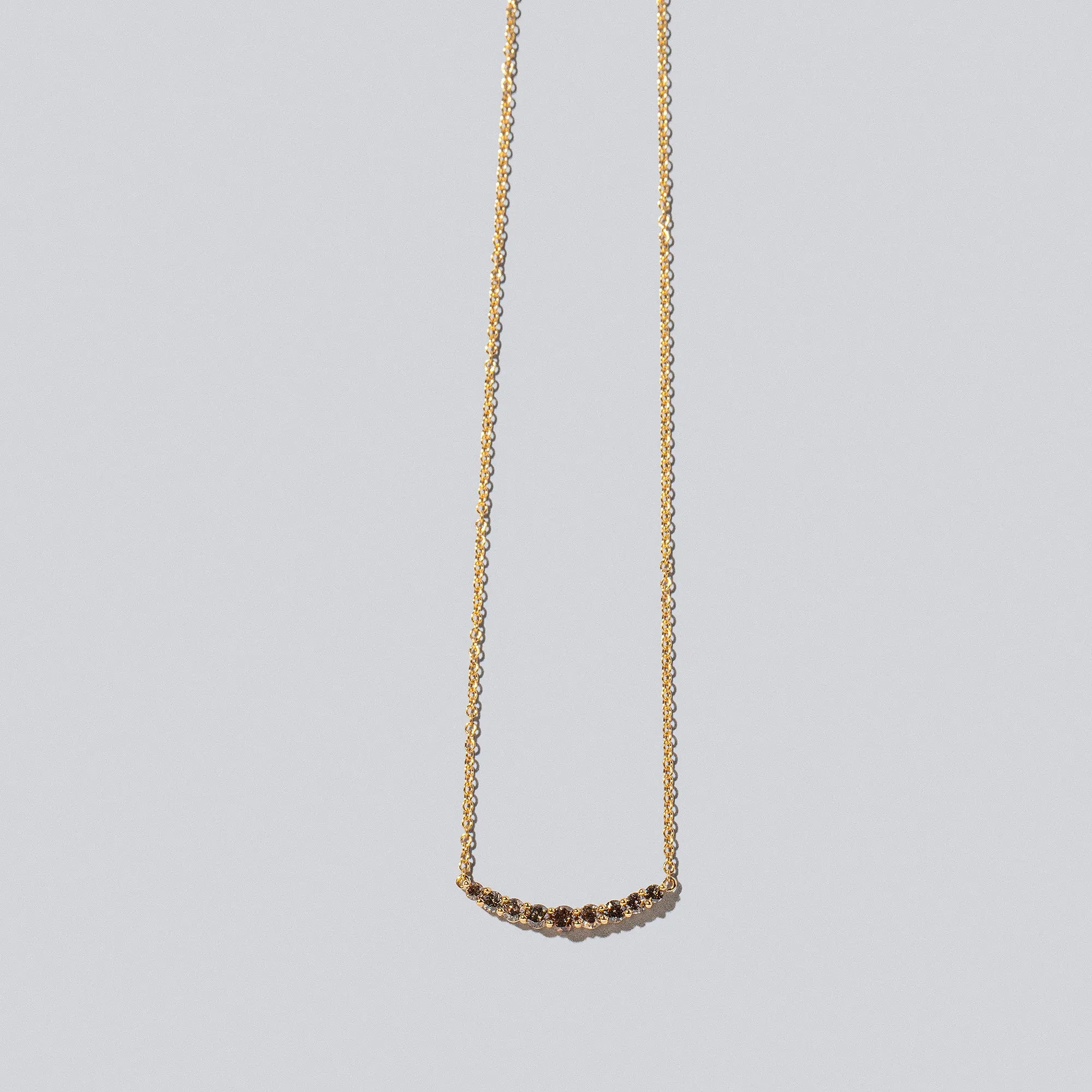 Crescent Necklace - Cognac Diamond