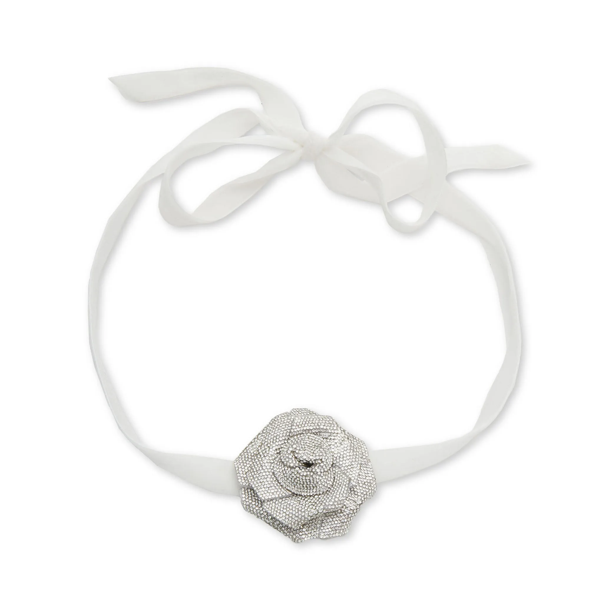 CRYSTAL PAVE ROSE CHOKER