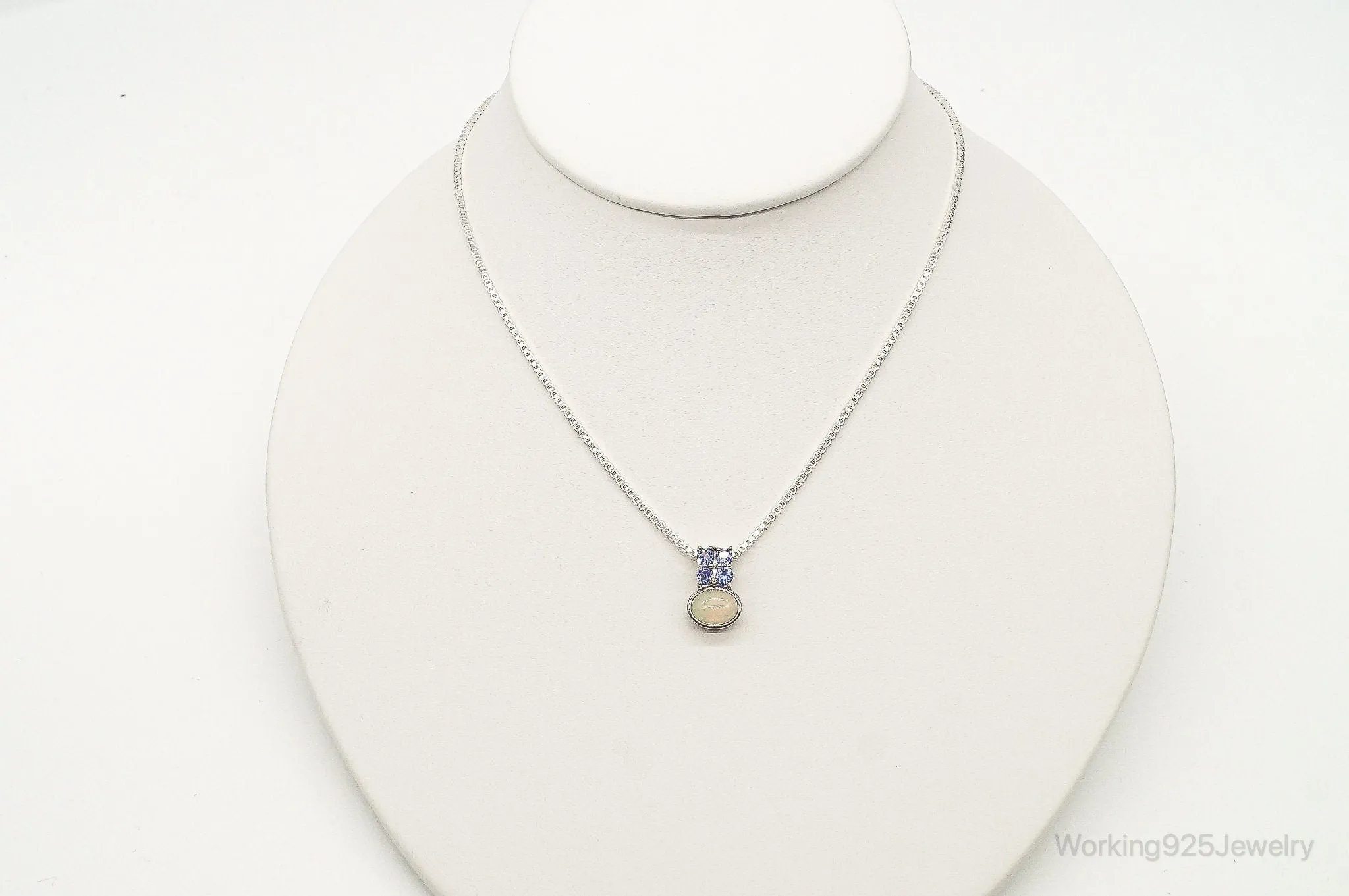 Designer HT Opal Iolite Sterling Silver Necklace