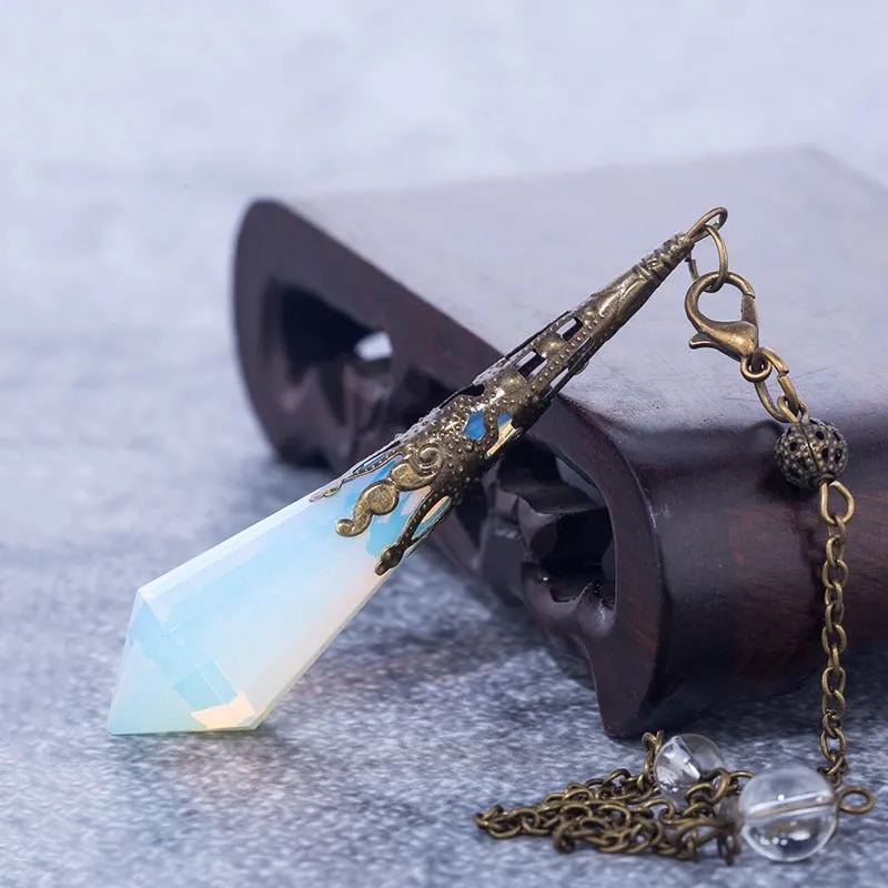 Dowsing opal geometry healing crystals pendant