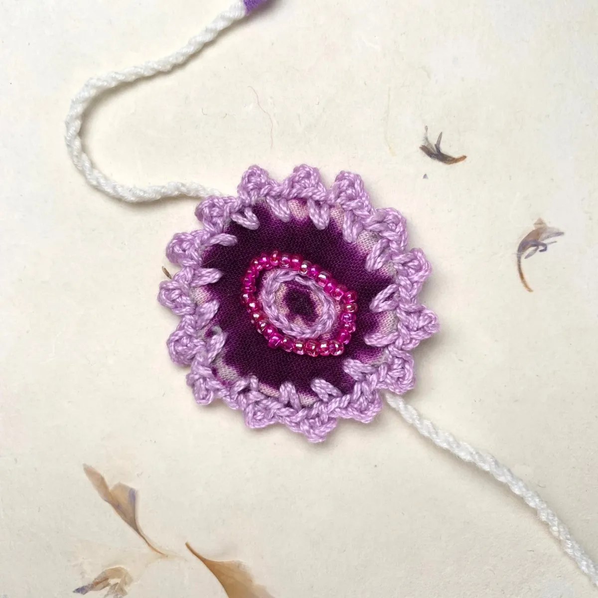 Dual Avtar Shibori Rakhi - Purple | Reusable Rakhi