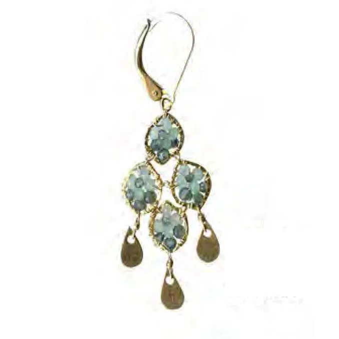 Earrings 5062 with Australian Sapphire and Opal by Michelle Pressler Jewelry