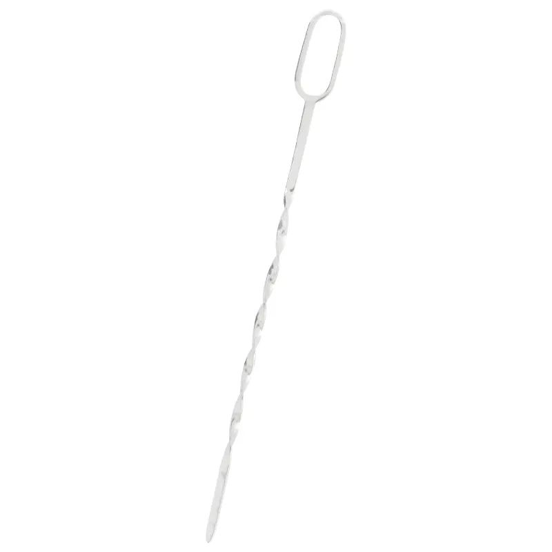 Effortless Oval Hair Stick in Silver - 6 1/2"