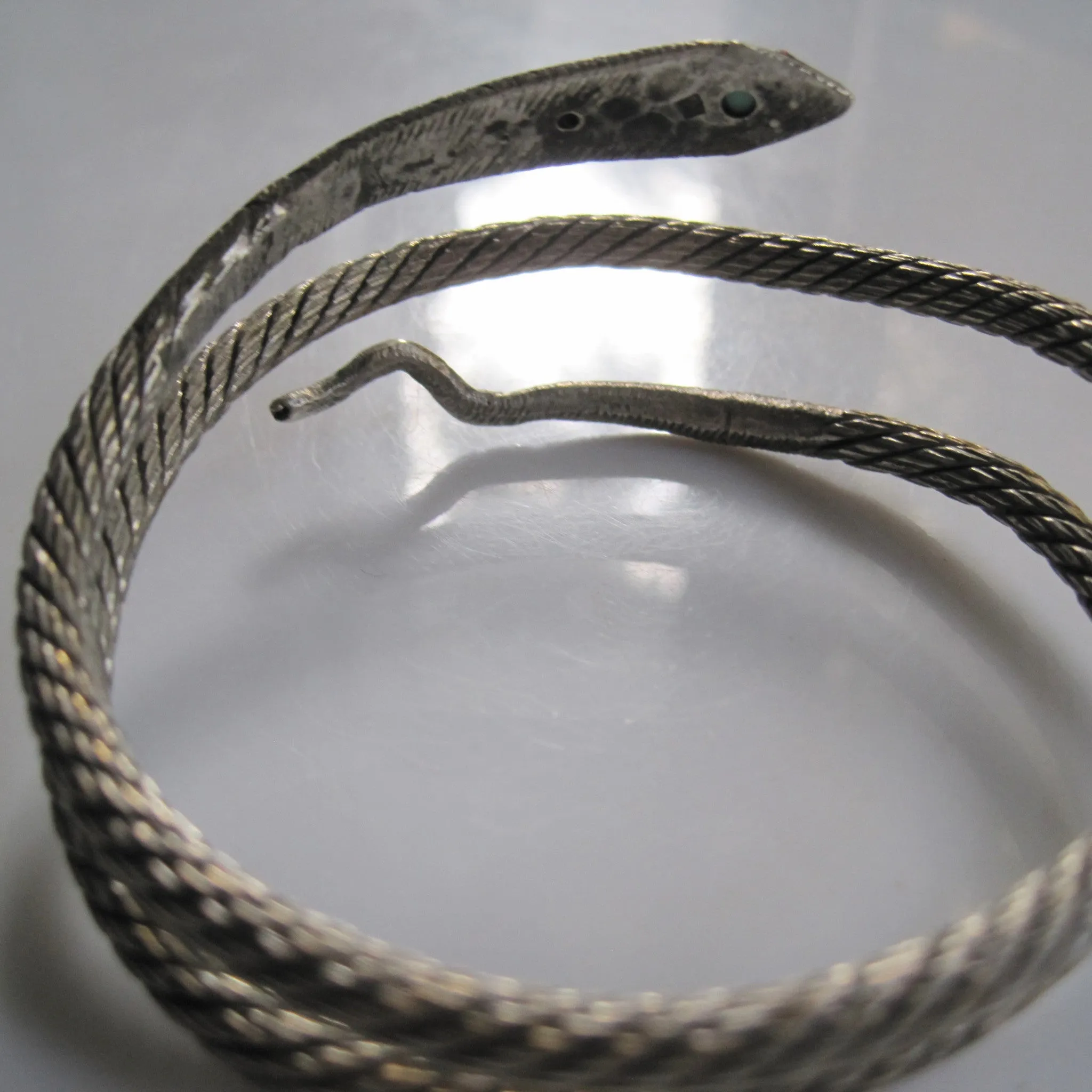 Egytpian Double Coil Gold Gilt Silver Bracelet