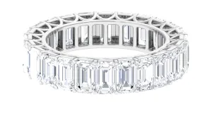 Emerald Cut Zircon Full Eternity Band Ring