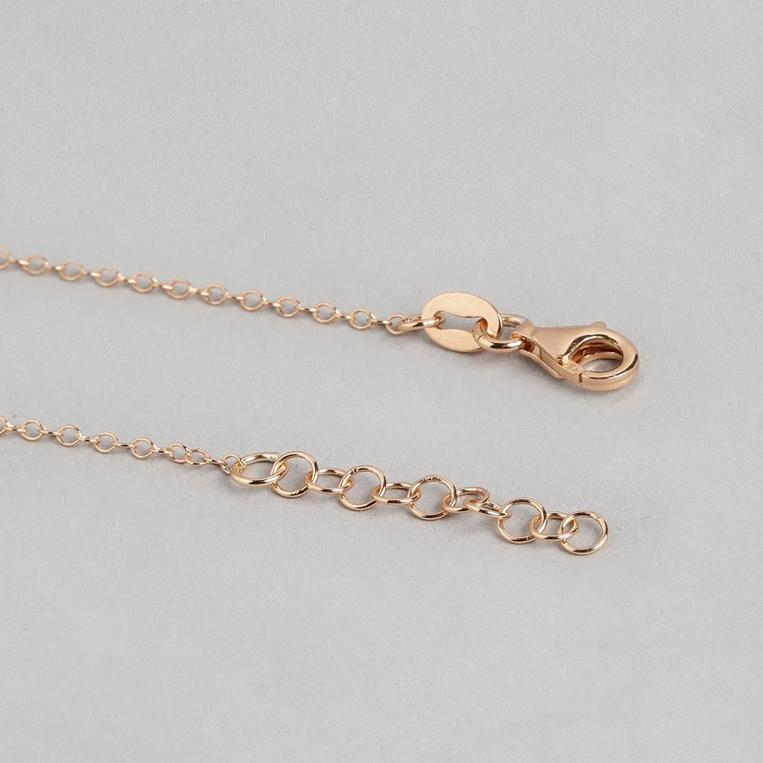 Eternal Rose Gold Radiance 925 Sterling Silver Infinity Chain Anklet