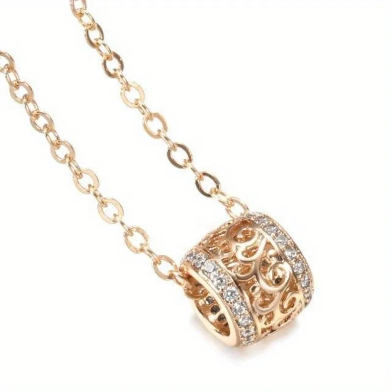 Exquisite 18K Gold Plated Hollow Circle Vintage Necklace