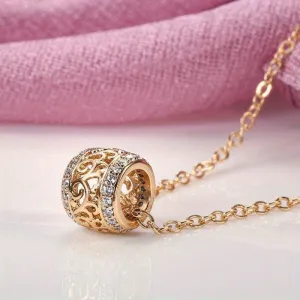 Exquisite 18K Gold Plated Hollow Circle Vintage Necklace