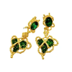 Fashion Micro Inlaid Zircon Women's Love Earrings