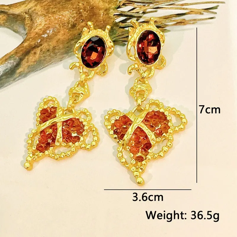 Fashion Micro Inlaid Zircon Women's Love Earrings