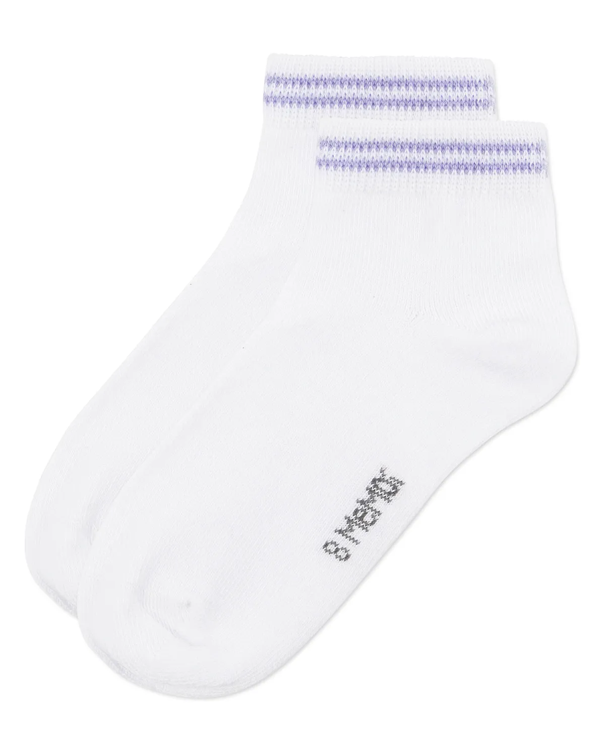 Girls' Ziggy Double Ring Cotton Blend Anklet Sock