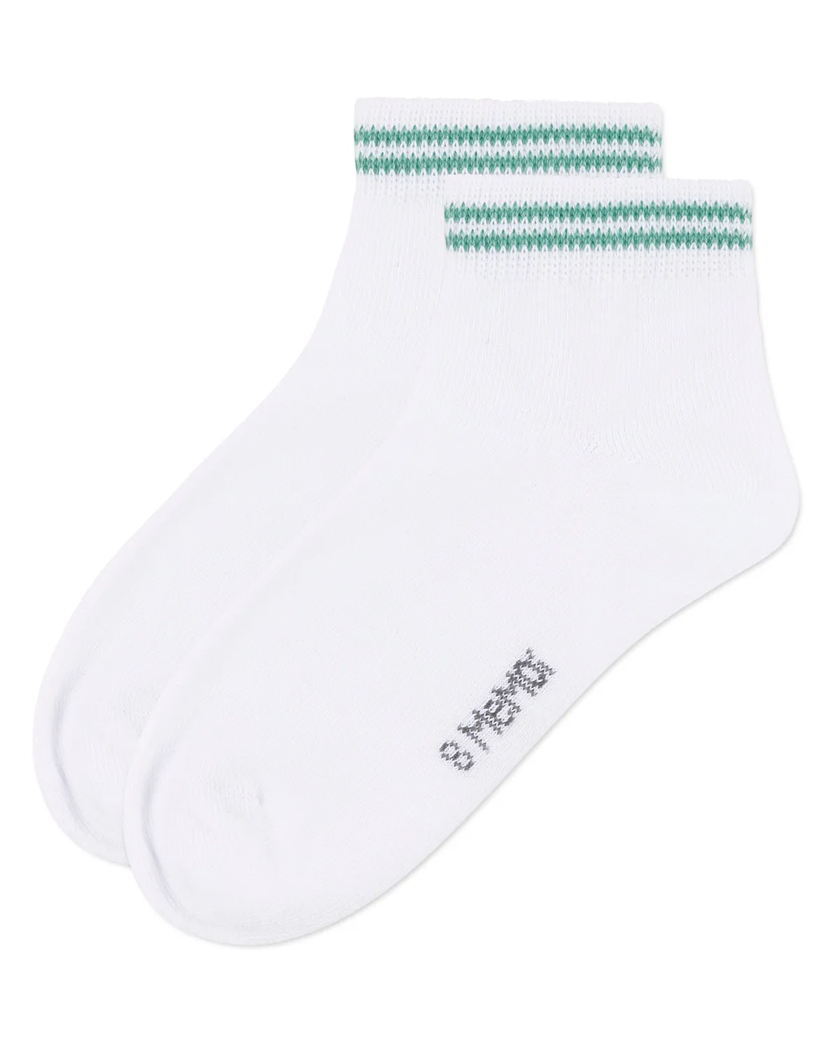 Girls' Ziggy Double Ring Cotton Blend Anklet Sock