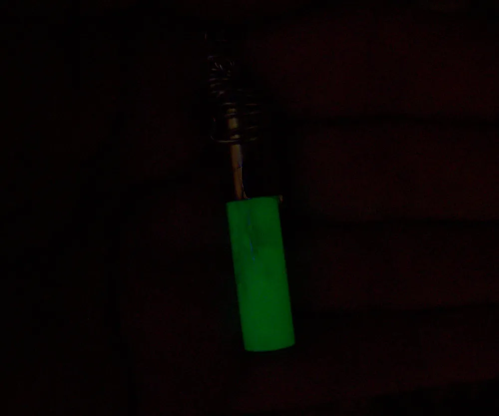 Glow in the Dark Glass Vial Quartz Crystals Bullet Pendant Necklace