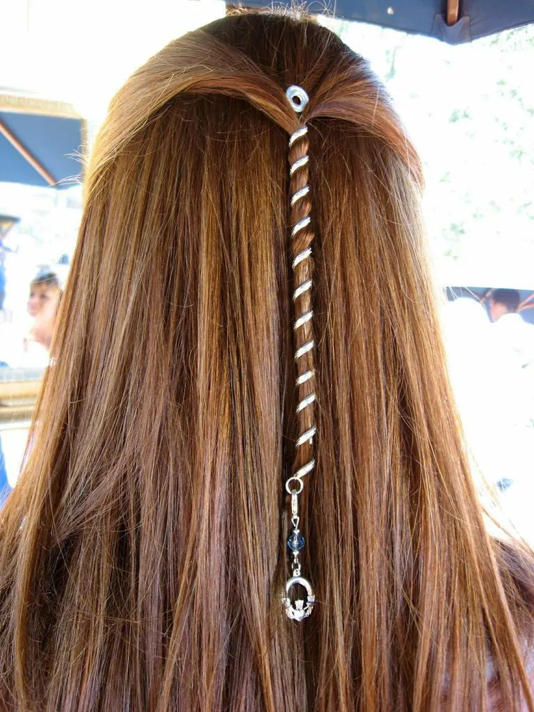 Hair Twister Silver - 6" Mini Hair Wrap