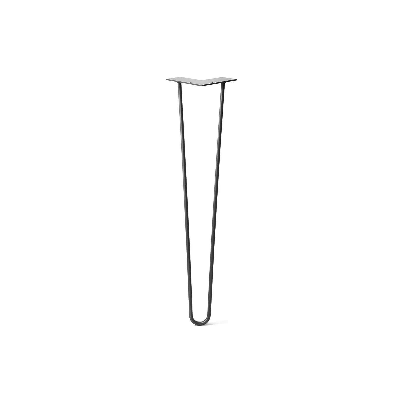 Hairpin Leg (Sold Separately), 2-Rod Design - Jet Black Satin Powder Coated Finish