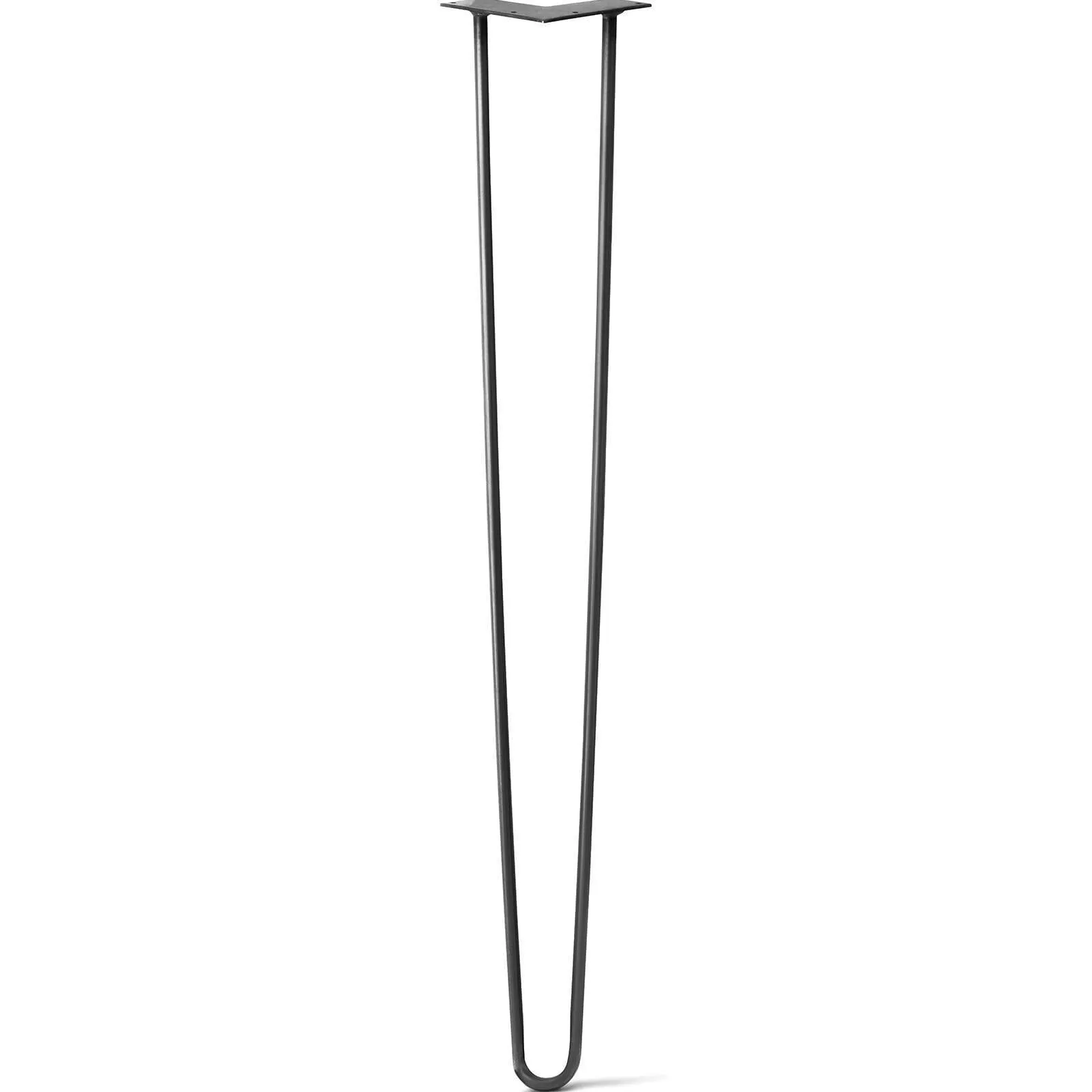 Hairpin Leg (Sold Separately), 2-Rod Design - Jet Black Satin Powder Coated Finish