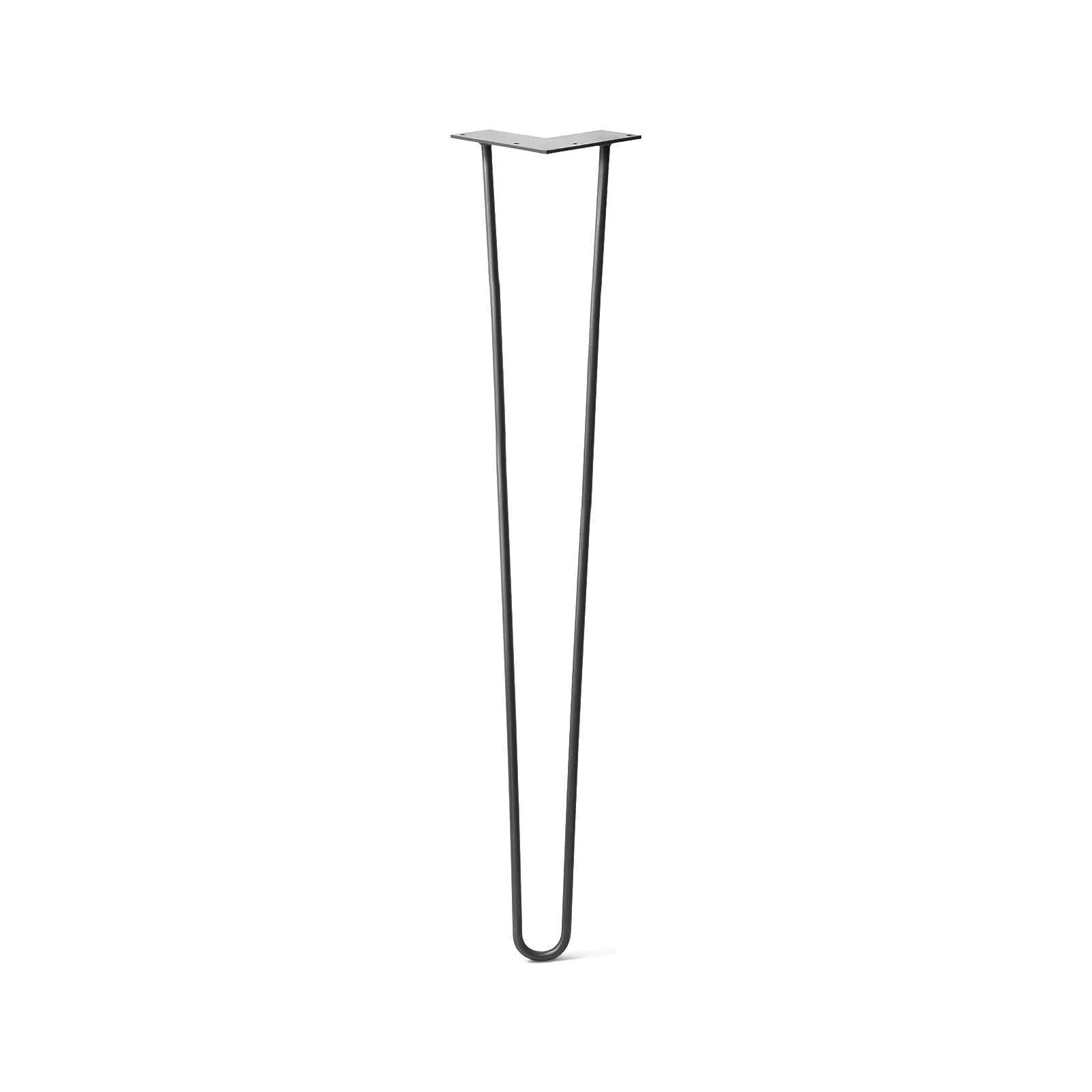 Hairpin Leg (Sold Separately), 2-Rod Design - Jet Black Satin Powder Coated Finish