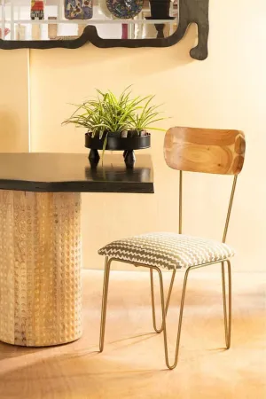 Hairpin Mango Wood And Metal Chair